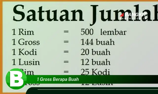 Intip Hal Tentang 1 Gross Berapa Buah yang Wajib Kamu Ketahui