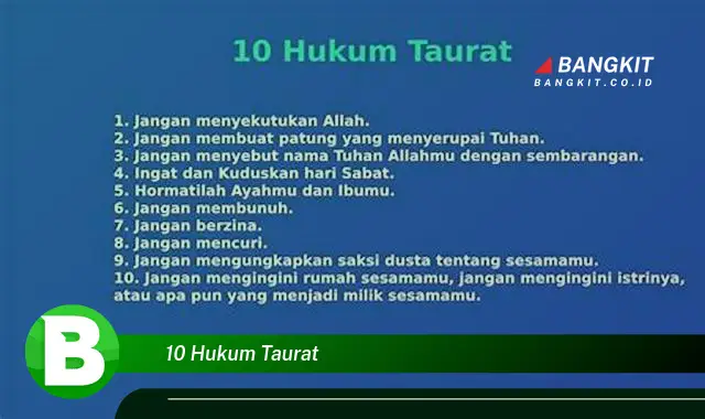 Ketahui 10 Hukum Taurat yang Bikin Kamu Penasaran