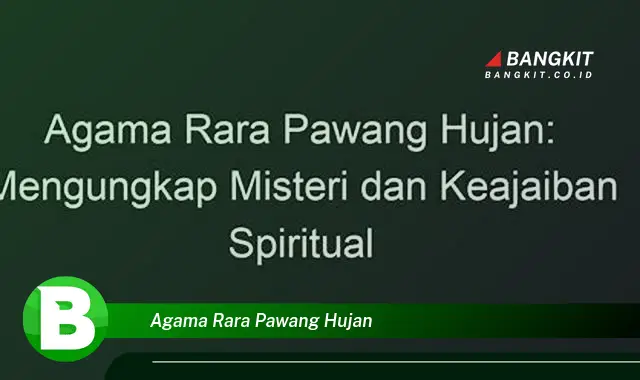 Intip Hal Tentang Agama Rara Pawang Hujan yang Bikin Kamu Penasaran!