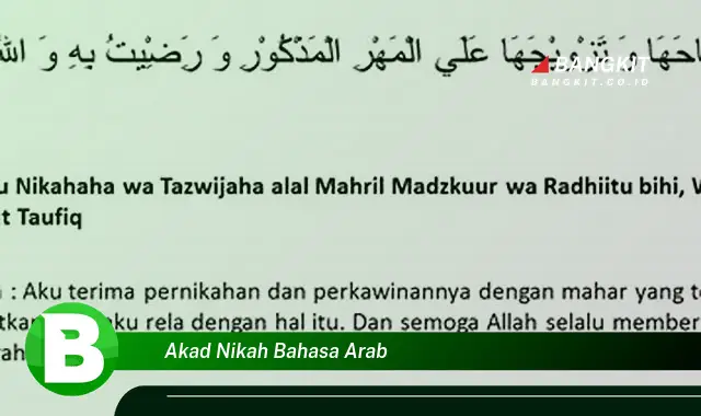 Ketahui Hal Menarik Tentang Akad Nikah Bahasa Arab yang Bikin Kamu Penasaran