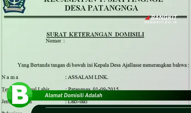 Intip Alamat Domisili yang Wajib Kamu Ketahui