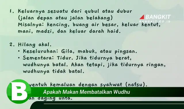 Ketahui Hal Tentang Makan yang Jarang Diketahui: Apakah Makan Membatalkan Wudhu?