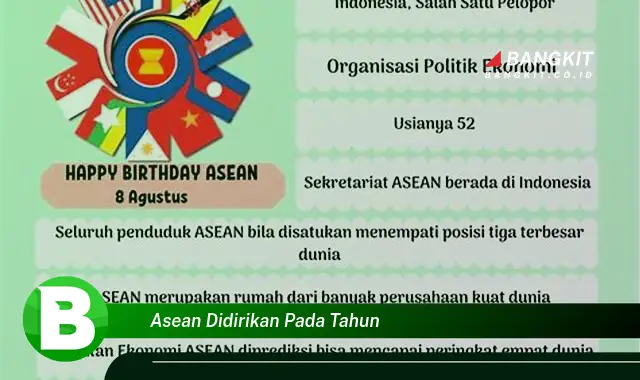 Intip Hal Tentang Berdirinya ASEAN yang Wajib Kamu Ketahui