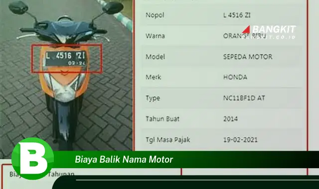 Intip Hal Tentang Biaya Balik Nama Motor yang Bikin Kamu Penasaran