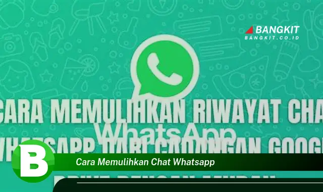 Intip Hal Tentang Pemulihan Chat WhatsApp yang Bikin Kamu Penasaran