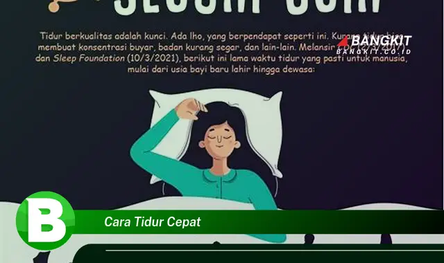 Intip Rahasia Cara Tidur Cepat yang Wajib Kamu Intip