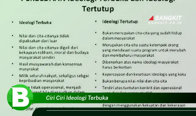 Intip Ciri-ciri Ideologi Terbuka yang Bikin Kamu Penasaran