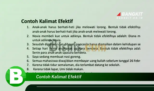 Intip Hal Tentang Contoh Kalimat Efektif yang Bikin Kamu Penasaran