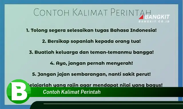 Ketahui Contoh Kalimat Perintah yang Bikin Kamu Penasaran