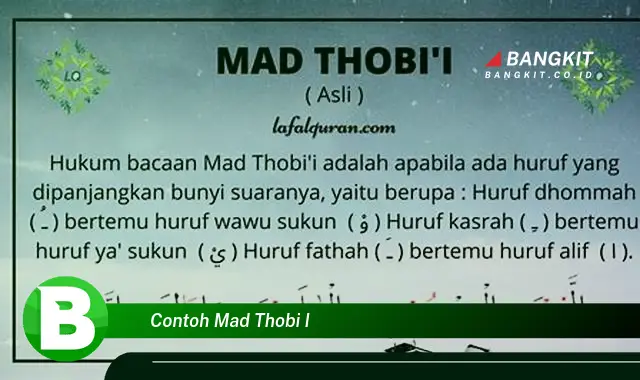 Intip Contoh Mad Thobi I yang Wajib Kamu Intip