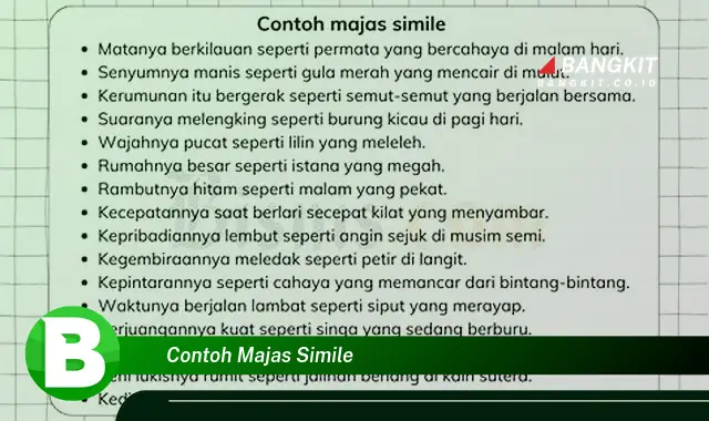 Ketahui Contoh Majas Simile yang Bikin Kamu Penasaran!