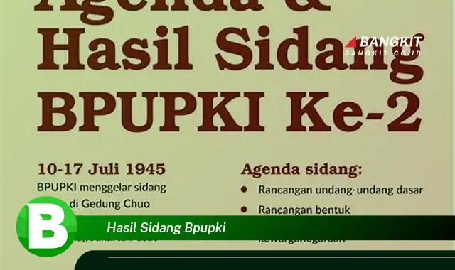 Intip Hal Tentang Hasil Sidang BPUPKI yang Jarang Diketahui