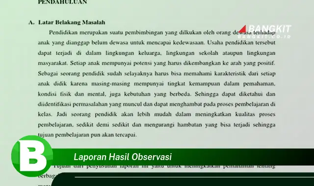 Intip Hal Penting Tentang Laporan Hasil Observasi yang Bikin Kamu Penasaran