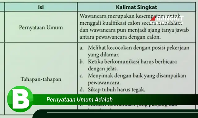 Kenali Pernyataan Umum yang Jarang Diketahui