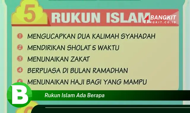 Intip Jumlah Rukun Islam yang Jarang Diketahui