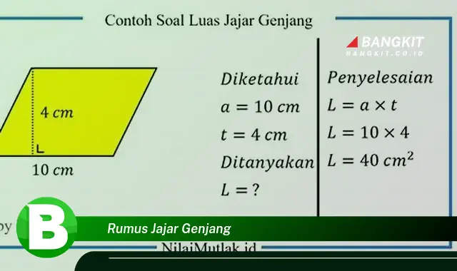 Intip Rumus Jajar Genjang yang Wajib Kamu Intip