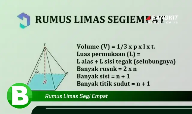 Intip Hal Penting Tentang Rumus Limas Segi Empat yang Wajib Kamu Tahu