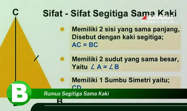 Ketahui Rumus Segitiga Sama Kaki yang Jarang Diketahui