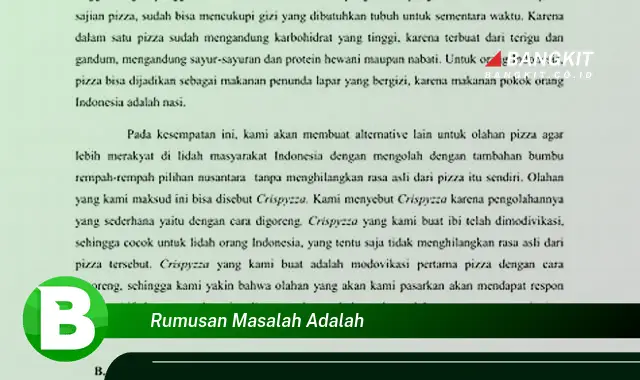 Intip Rumusan Masalah yang Jarang Diketahui