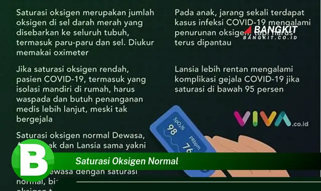 Intip Hal Tentang Saturasi Oksigen Normal yang Jarang Diketahui