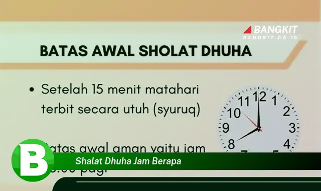 Intip Waktu Terbaik Shalat Dhuha yang Wajib Kamu Intip