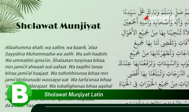 Intip Hal Tentang Sholawat Munjiyat Latin yang Wajib Kamu Intip