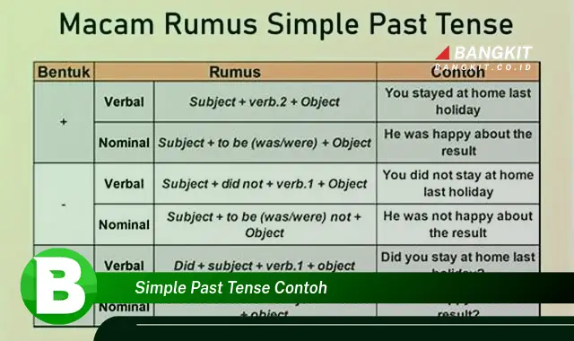 Ketahui Hal Tentang Contoh Simple Past Tense yang bikin Kamu Penasaran