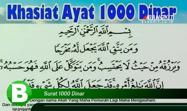 Intip Hal Menarik Surat 1000 Dinar yang Wajib Kamu Tahu