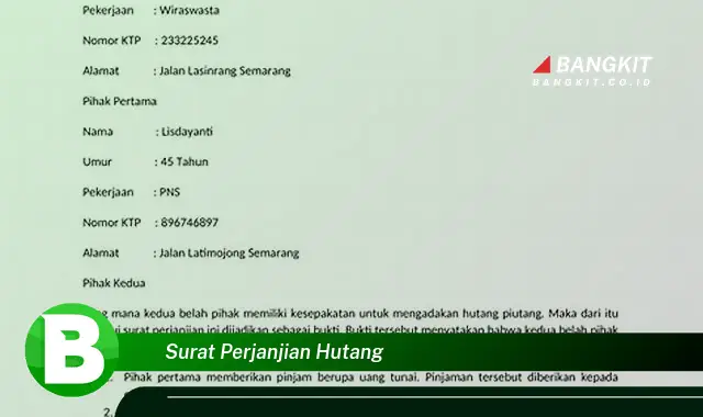 Intip Hal Tentang Surat Perjanjian Hutang yang Wajib Kamu Ketahui