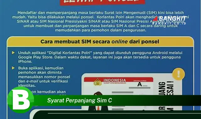 Intip Rahasianya: Syarat Perpanjang SIM C yang Wajib Kamu Tahu!