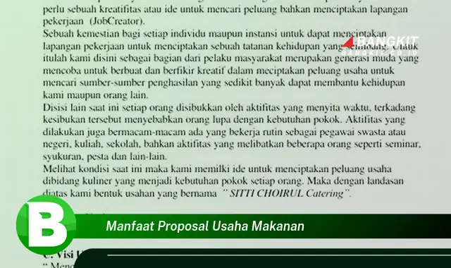 Intip Manfaat Proposal Usaha Makanan yang Bikin Kamu Penasaran