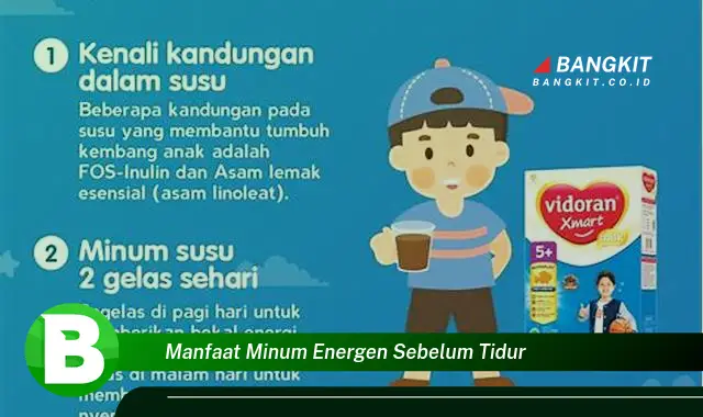 Ketahui Manfaat Minum Energen Sebelum Tidur yang Wajib Kamu Intip