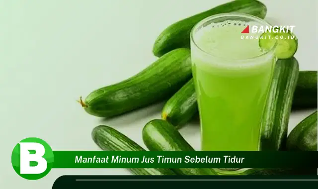 Intip Manfaat Minum Jus Timun Sebelum Tidur yang Bikin Kamu Penasaran