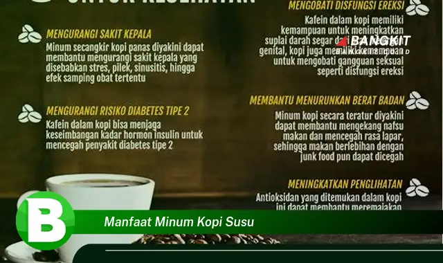 Temukan Manfaat Minum Kopi Susu yang Bikin Kamu Penasaran