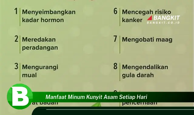 Intip Manfaat Minum Kunyit Asam Setiap Hari yang Bikin Kamu Penasaran