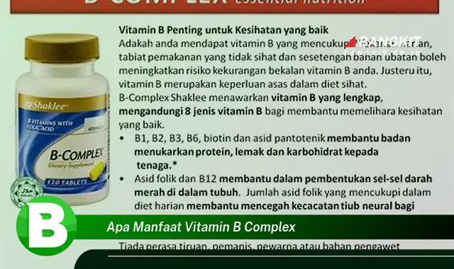 Intip Manfaat Vitamin B Complex yang Bikin Kamu Penasaran