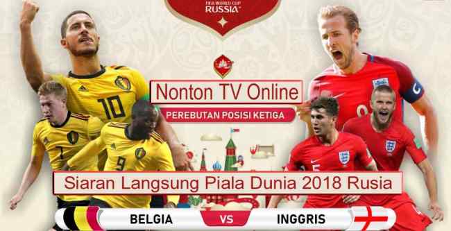 Nonton Belgia vs Inggris, Siaran TV Online Trans TV 21.OOWib