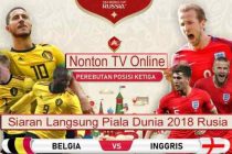 Nonton Belgia vs Inggris, Siaran TV Online Trans TV 21.OOWib