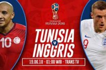 Nonton Tunisia vs Inggris, Di Live Streaming Trans TV