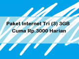 Paket Internet Tri 3GB Cuma Rp.3000 Gini Cara Belinya Paket Internet Tri 3GB Cuma Rp.3000 Gini Cara Belinya